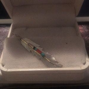Native American, Freddie Barney Feather Pendant